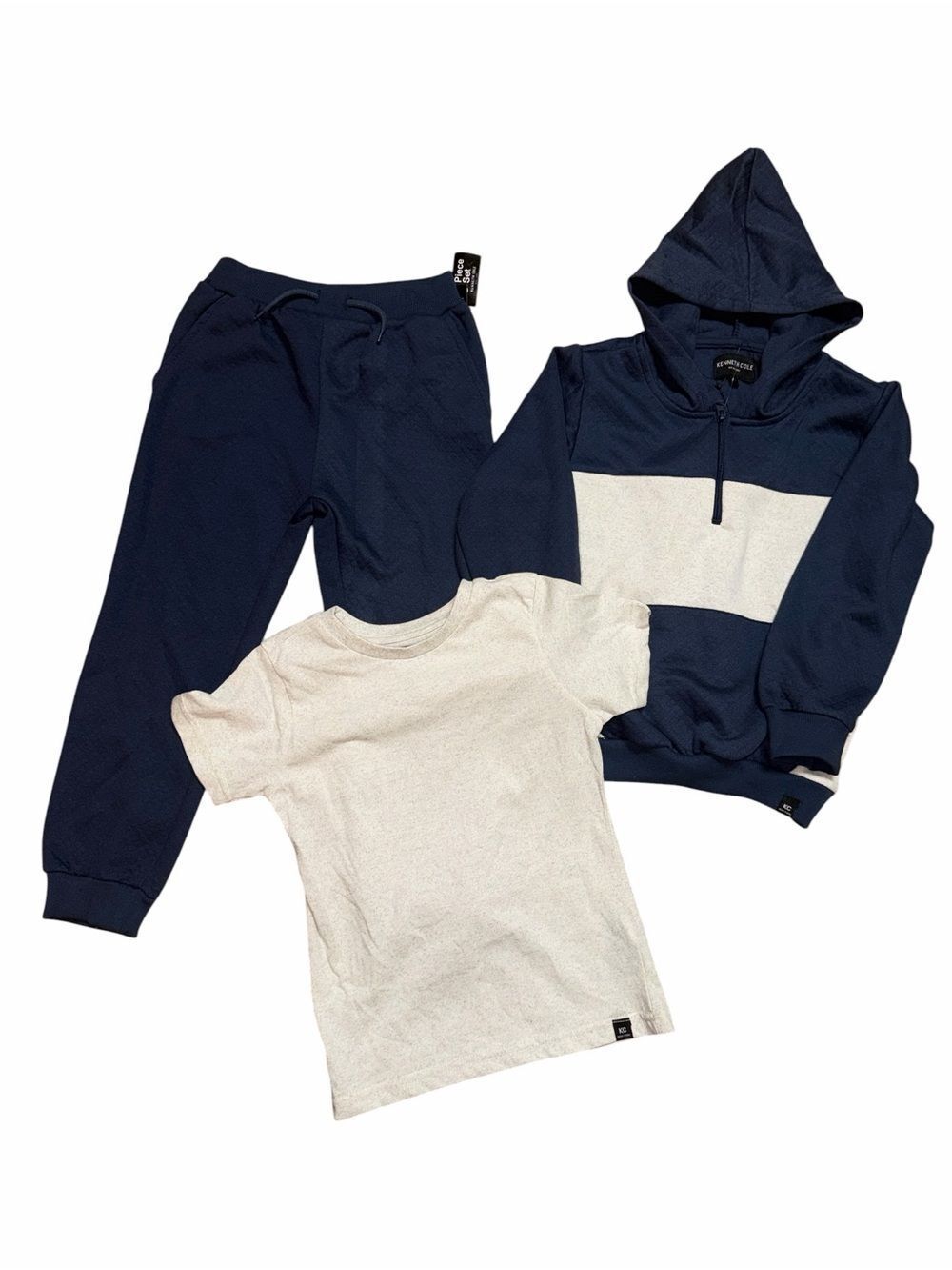 Kenneth Cole New York Blue  and Gray Boys 3pc Jogger Set(Size 6)
